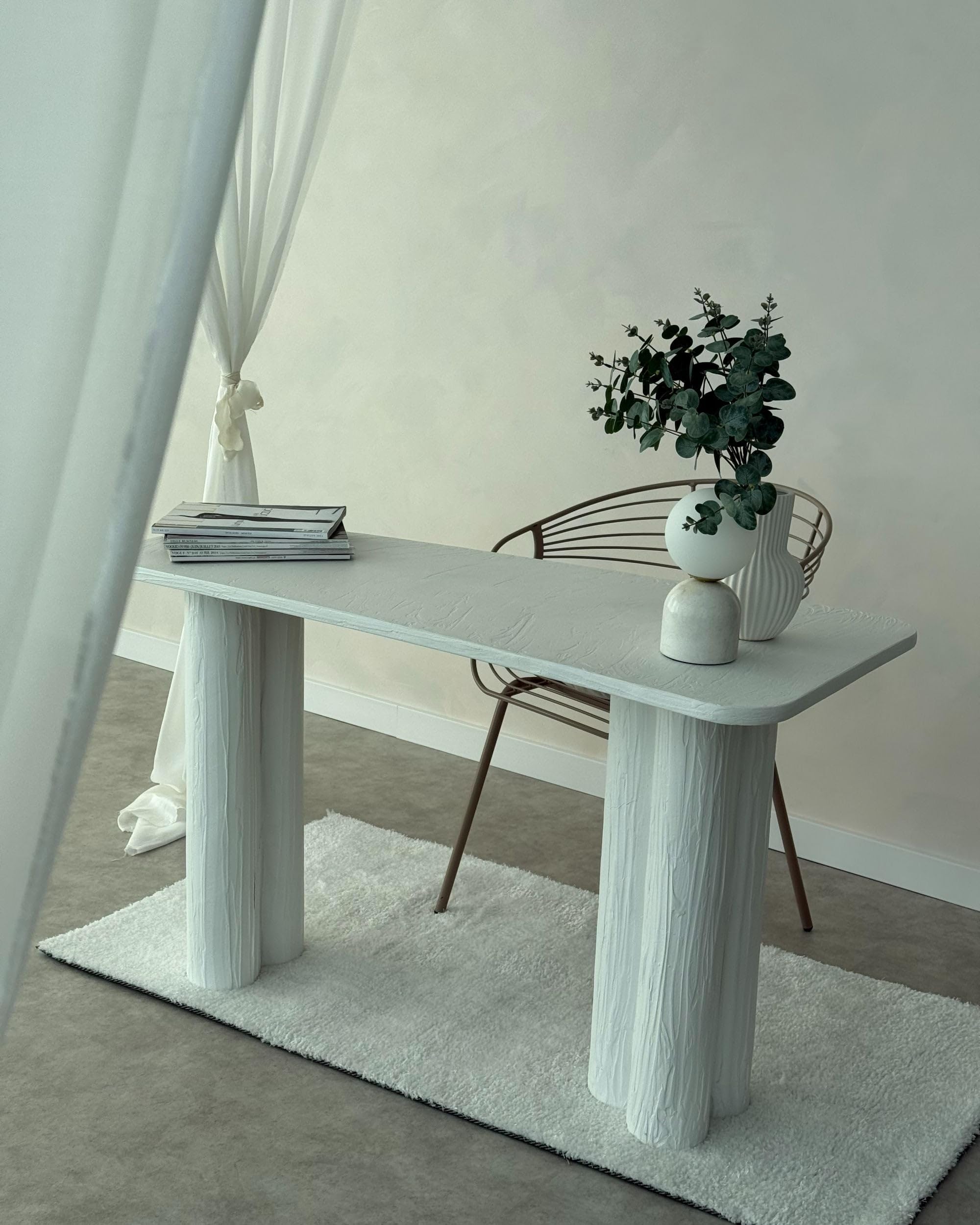 beliani-demre-teppich-80x150-wei-hochflor-shaggy image 2