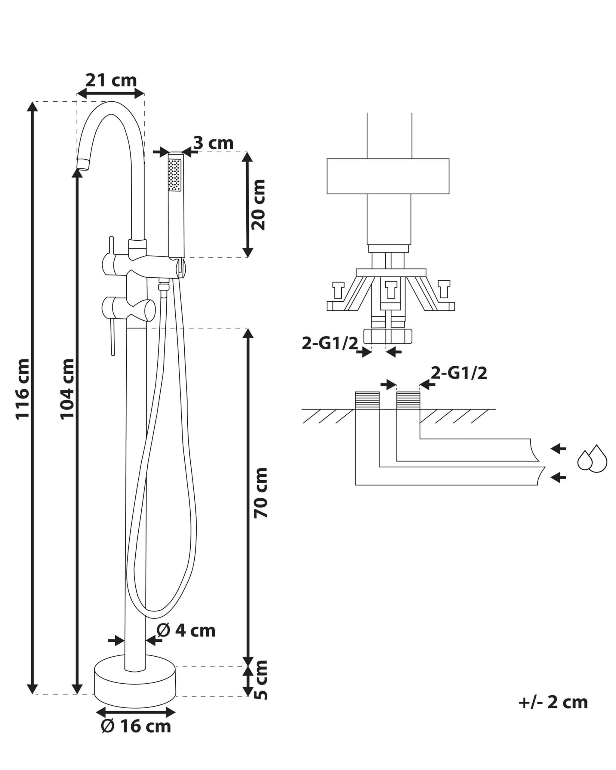 beliani-tugela-badewannenarmatur-freistehend-schwarz image 3