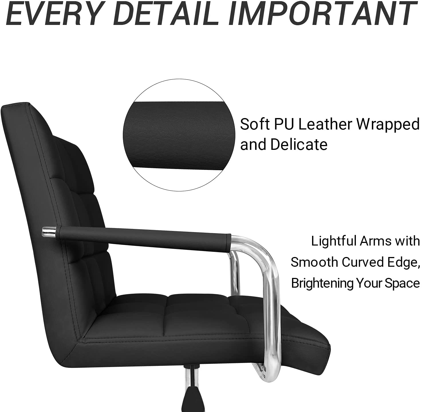homall-office-leather-chair-b-rostuhl-schwarz-kunstleder-360 image 8