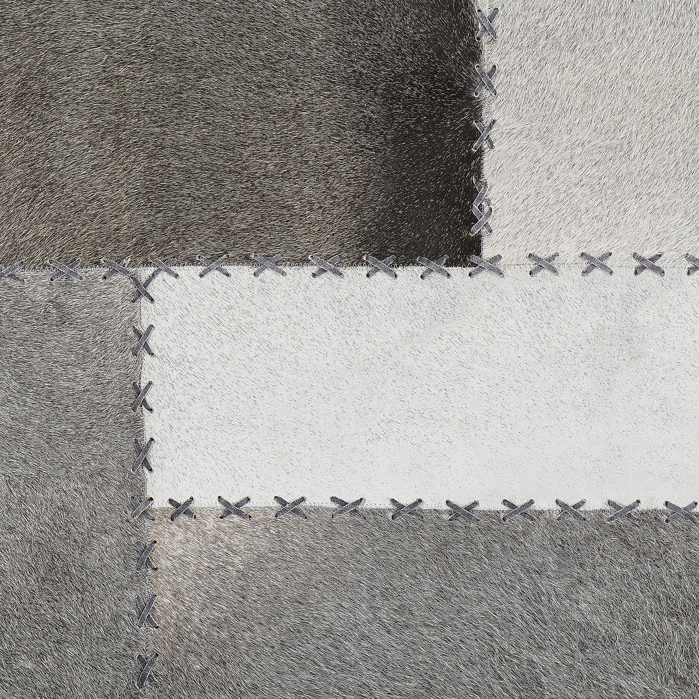 beliani-teppiche-pervari-lederteppich-140x200-taupe-braun-patchwork image 6