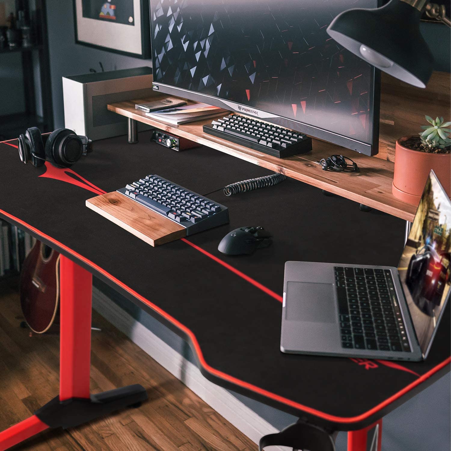 homall-gaming-desk-schreibtisch-55-zoll-schwarz image 3