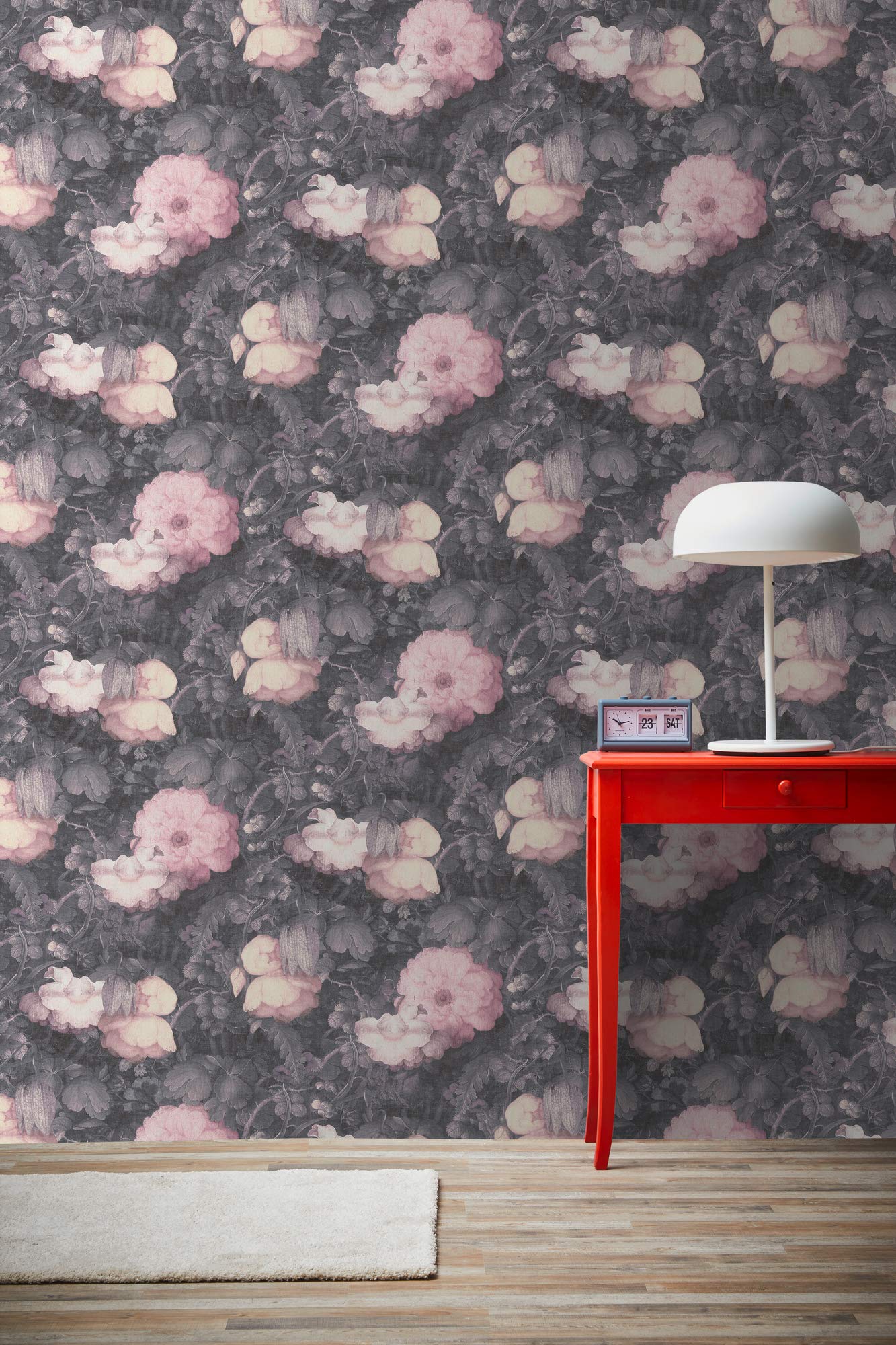 a-s-cr-ation-metropolitan-stories-vliestapete-floral-grau-rosa image 3