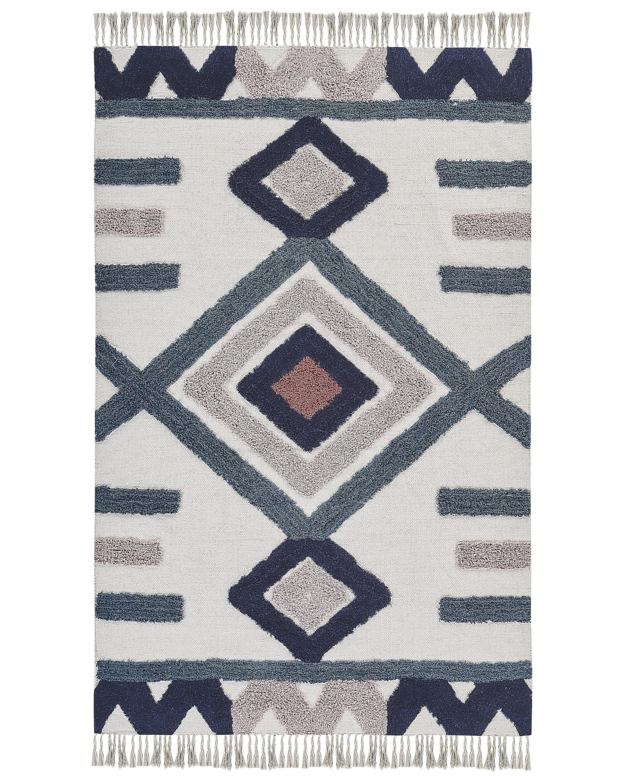 beliani-kozlu-teppich-160x230-baumwolle-fransen-geometrisch image 8