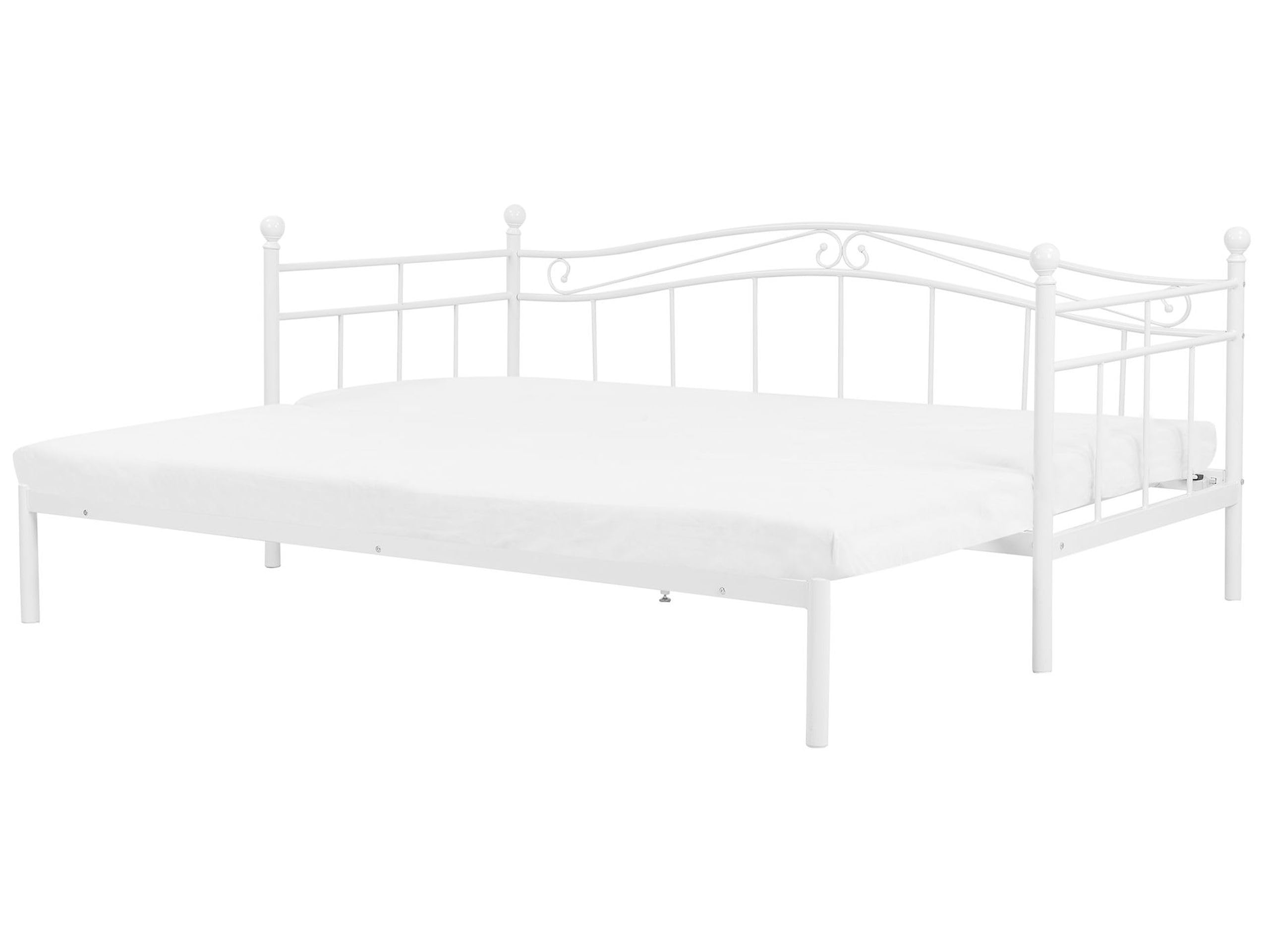 beliani-tulle-tagesbett-metall-wei-90x200-ausziehbar image 1