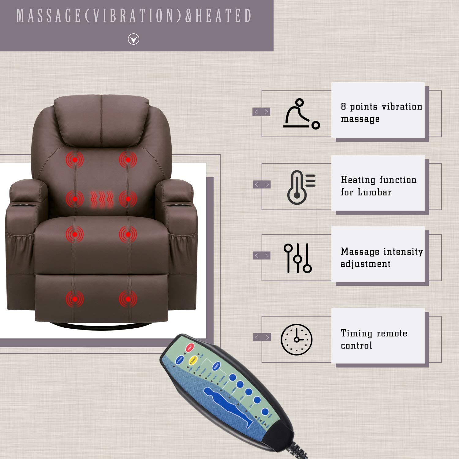 homall-recliner-chair-massagesessel-braun-heizung image 5