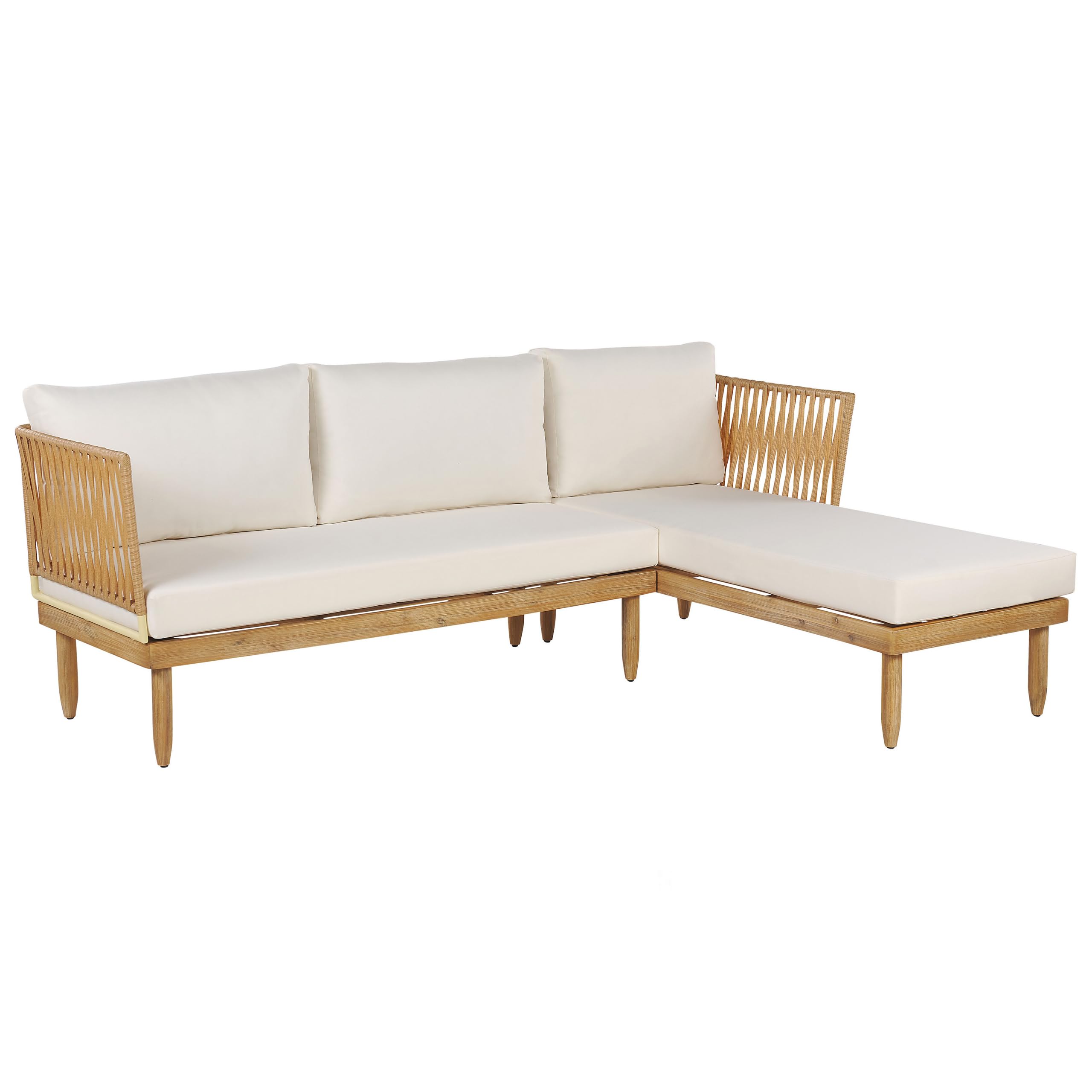 beliani-cremona-lounge-set-akazienholz-4-sitzer-cremewei image 5