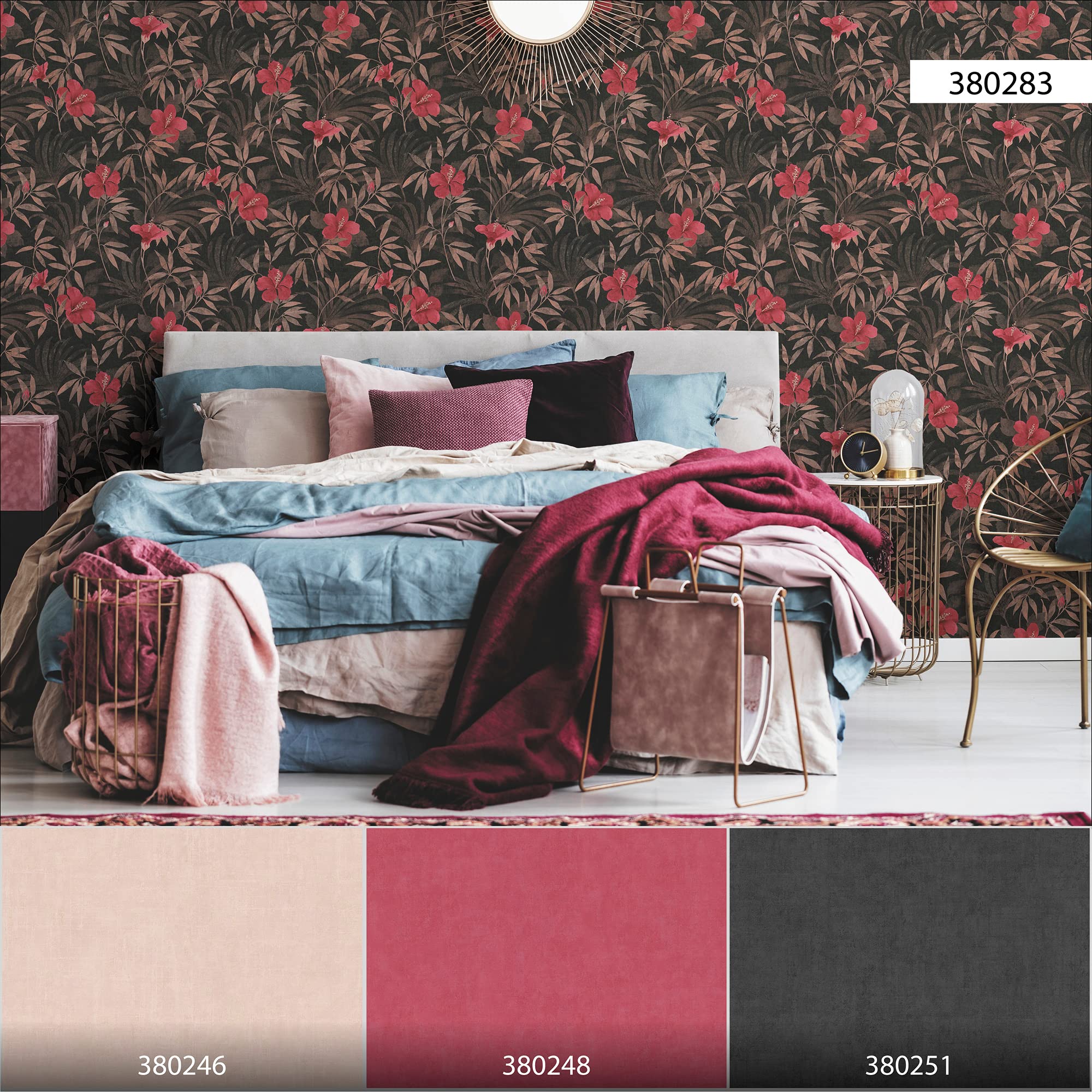 a-s-cr-ation-cuba-380283-blumentapete-braun-floral-vlies image 7