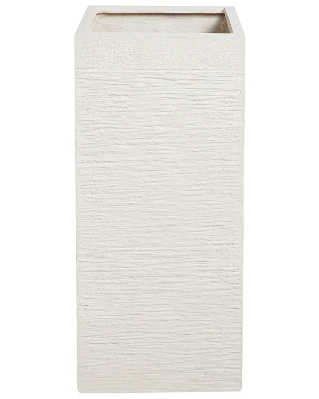 beliani-dion-blumentopf-hellbeige-eckig-26x60-cm-ablaufloch image 1