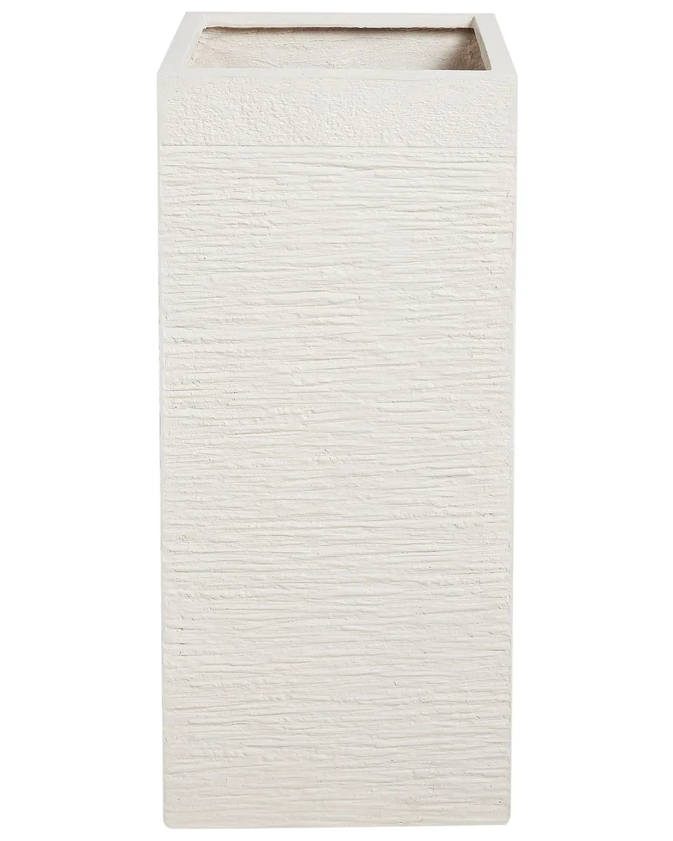 beliani-dion-blumentopf-hellbeige-eckig-26x60-cm-ablaufloch image 1