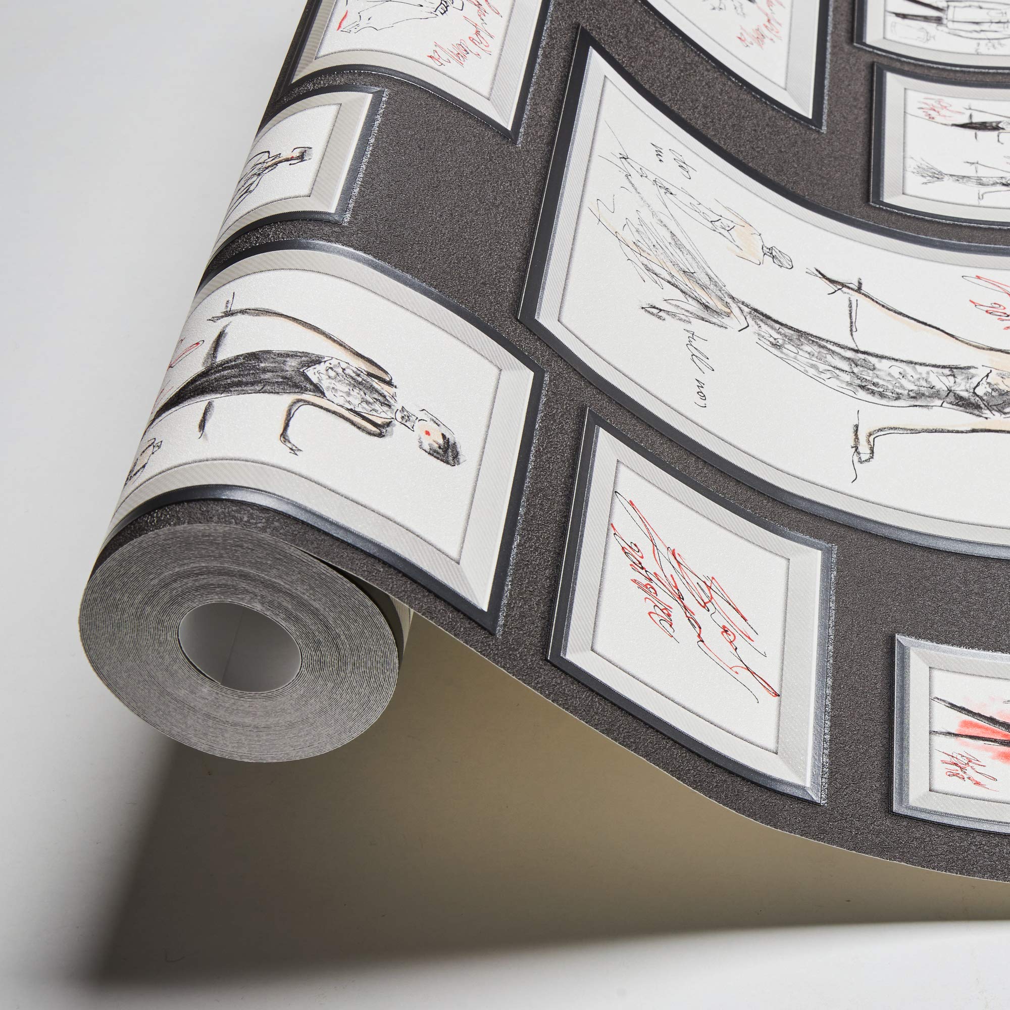 architects-paper-karl-lagerfeld-378461-vliestapete-grau-sketch image 1
