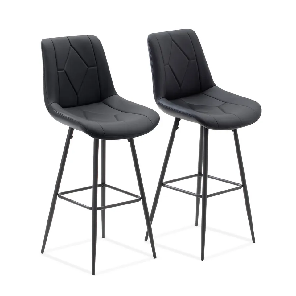 homall-bar-stool-barhocker-2er-set-schwarz-80cm image 1