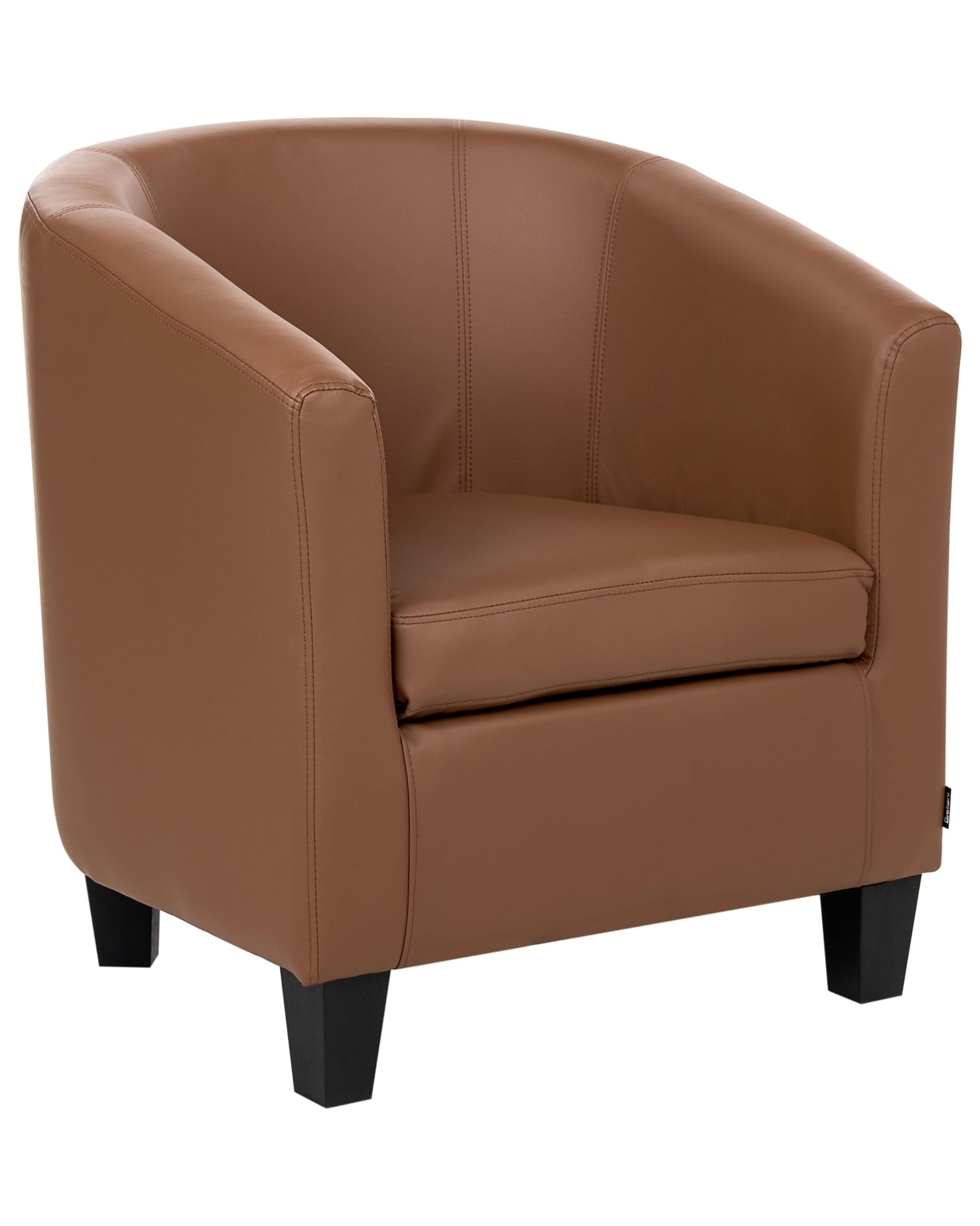 beliani-borwick-cocktailsessel-kunstleder-braun-sessel image 1
