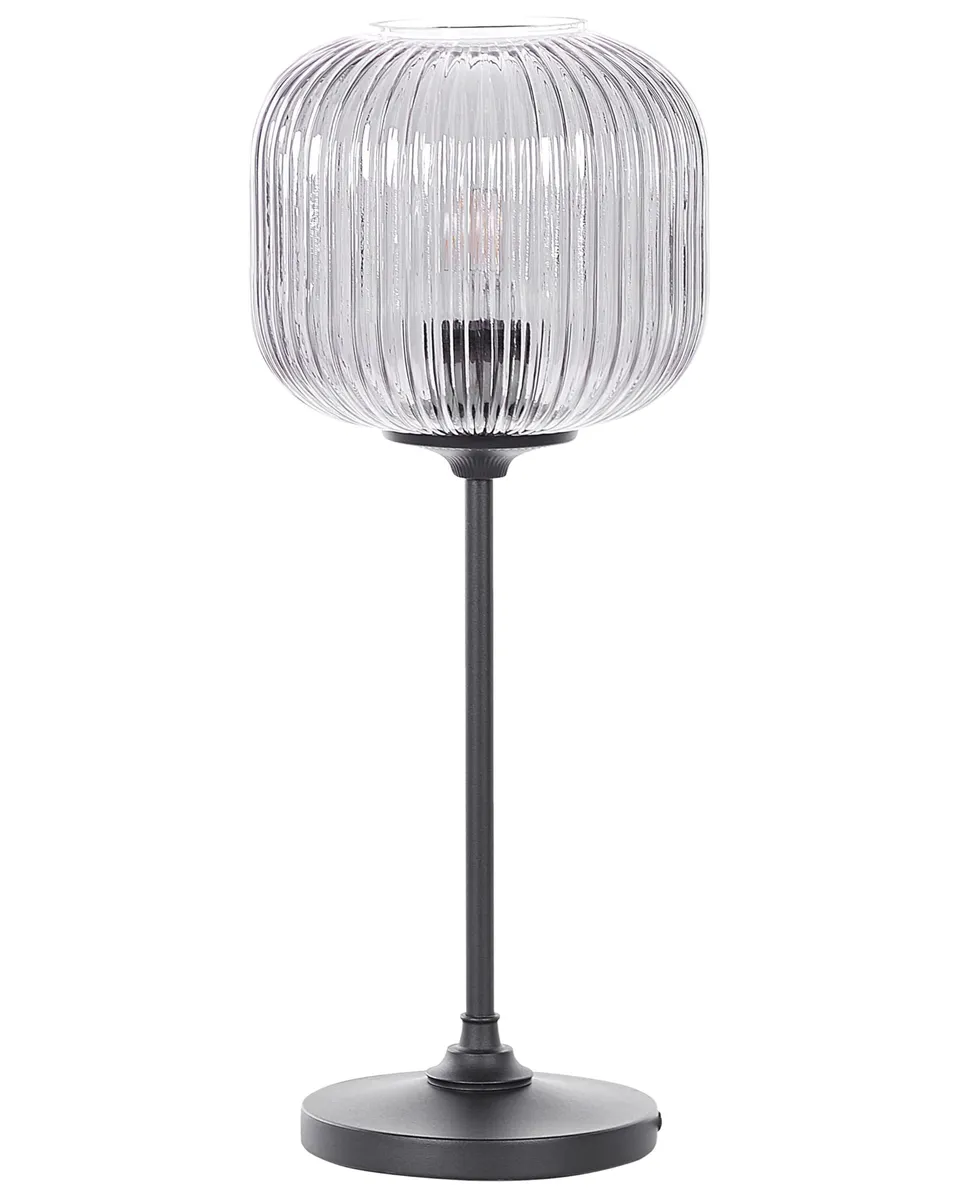 beliani-tosna-tischleuchte-schwarz-kugel-retro-50cm image 1