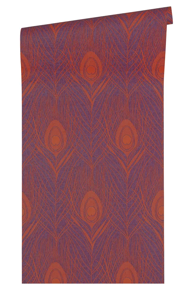 a-s-cr-ation-absolutely-chic-36971-5-vliestapete-feder-rot-lila image 1
