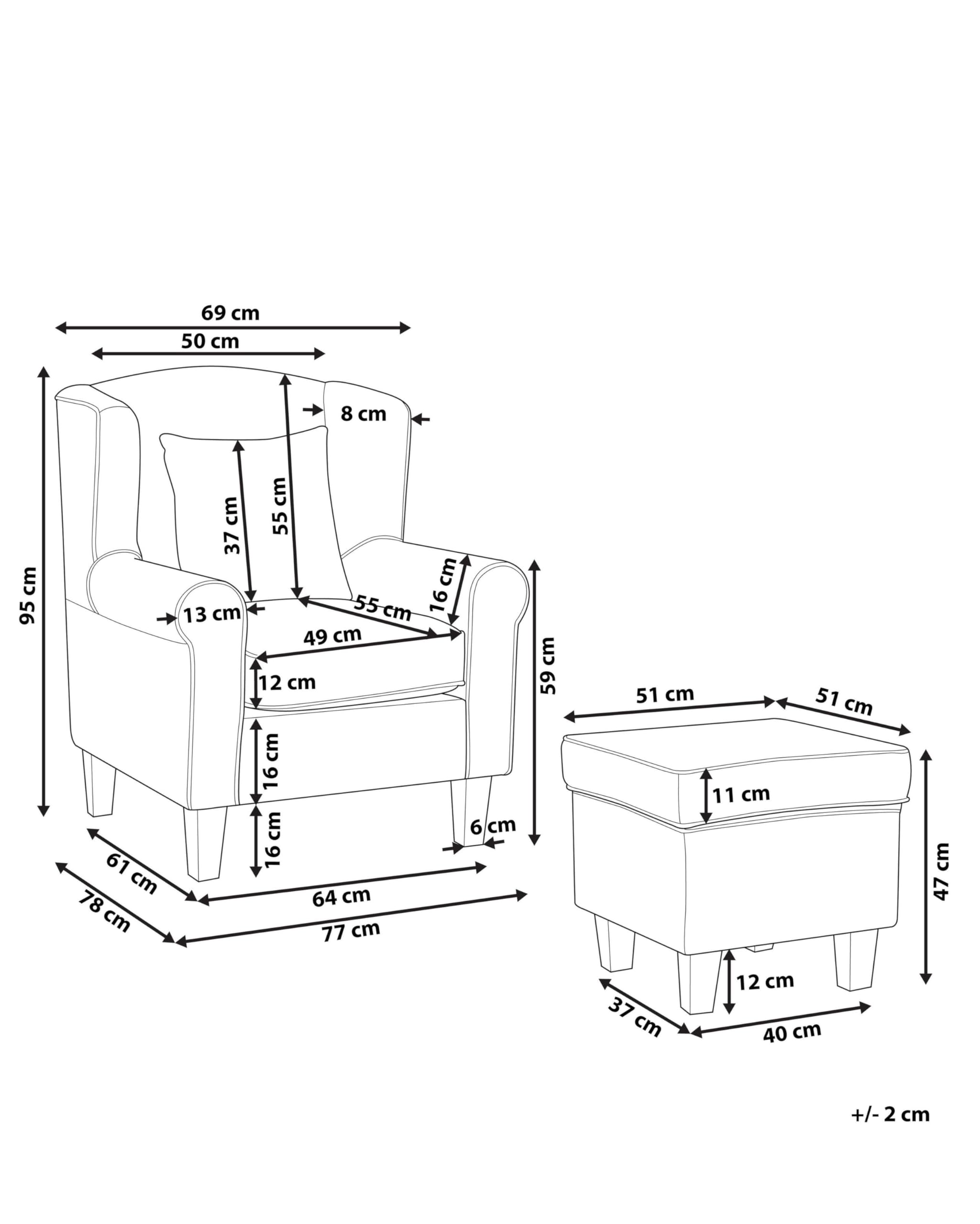 beliani-hamar-sessel-mit-fu-hocker-gr-n-blumenmuster-kissen image 3
