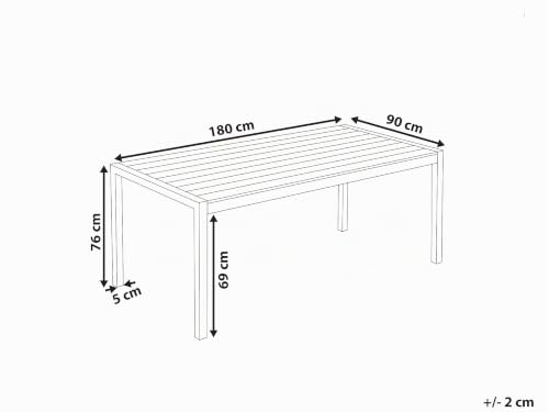 beliani-vernio-gartentisch-wei-180x90-esstisch-6-personen-alu image 8