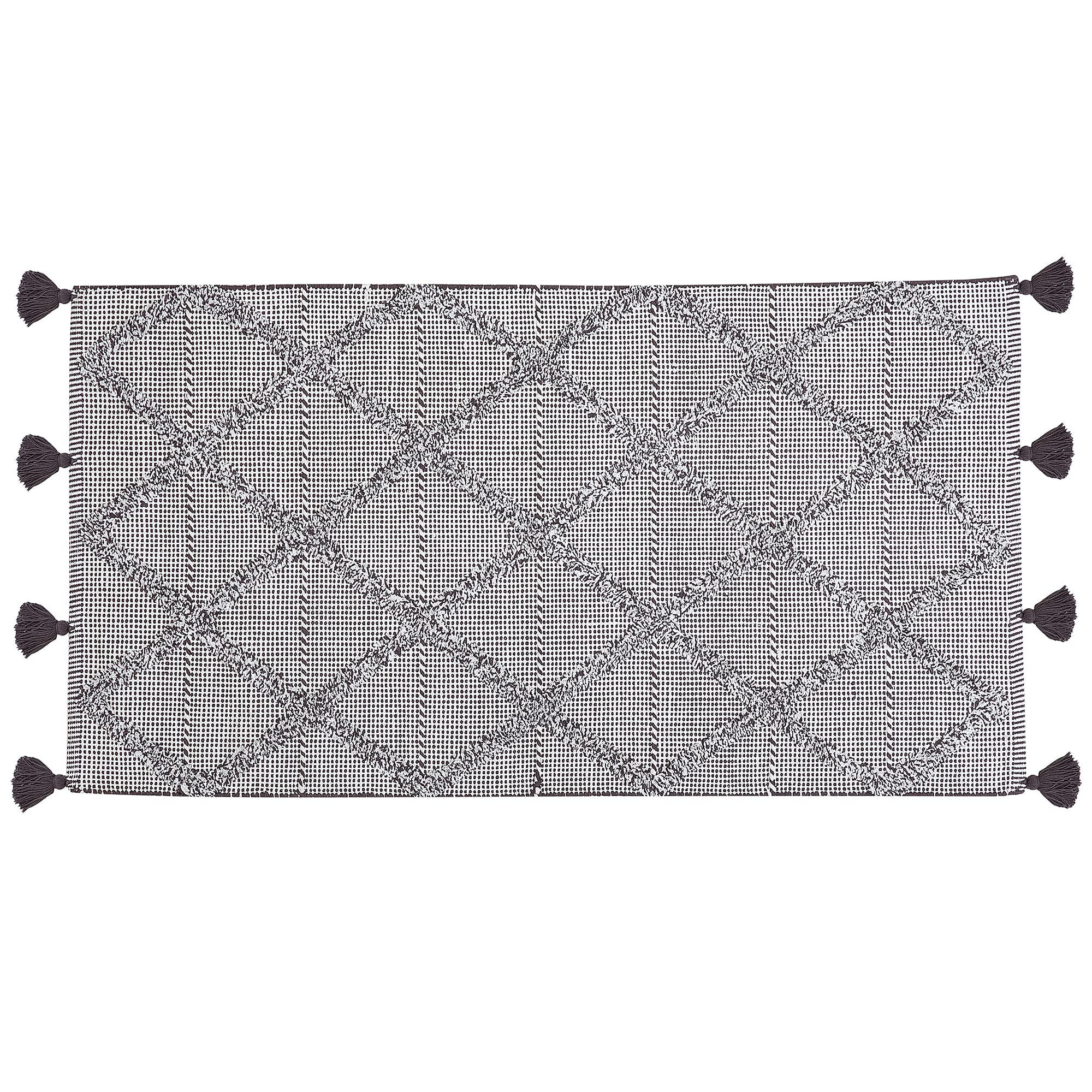 beliani-tuzla-baumwollteppich-80x150-braun-karo image 4