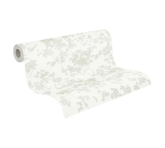 a-s-cr-ation-vliestapete-landhaus-wei-gr-n-grau-floral-395482 image 1