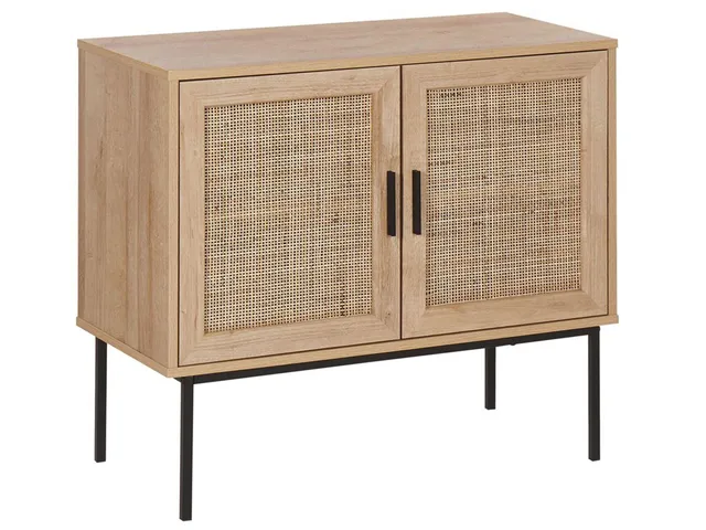 beliani-pasco-sideboard-80x40x72-rattan-holz-hell image 1