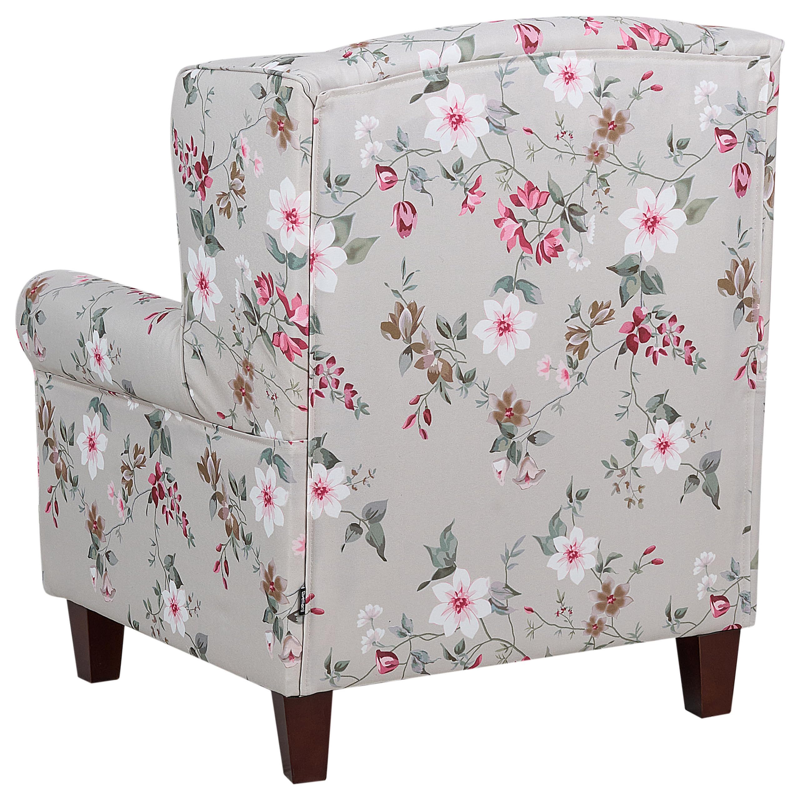 beliani-hamar-sessel-mit-hocker-hellgrau-blumenmuster-stoff image 5