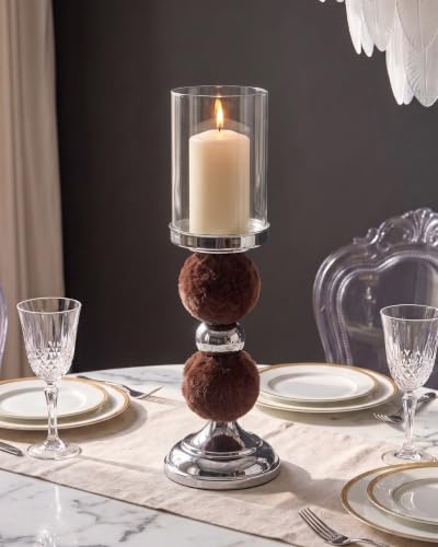 beliani-padre-kerzenst-nder-38-cm-silber-braun image 8