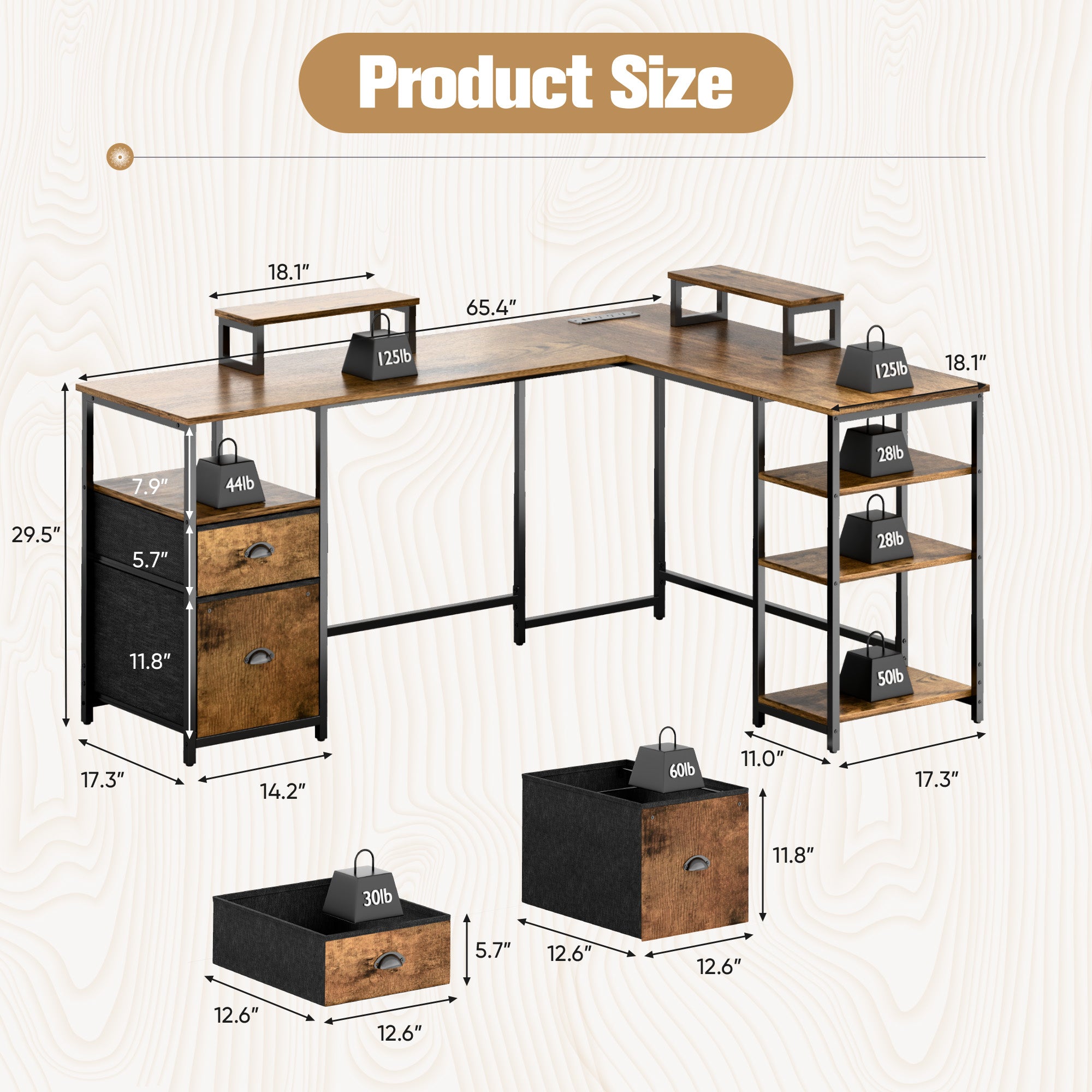 homall-shelf-eckschreibtisch-l-form-braun-mit-steckdose image 6