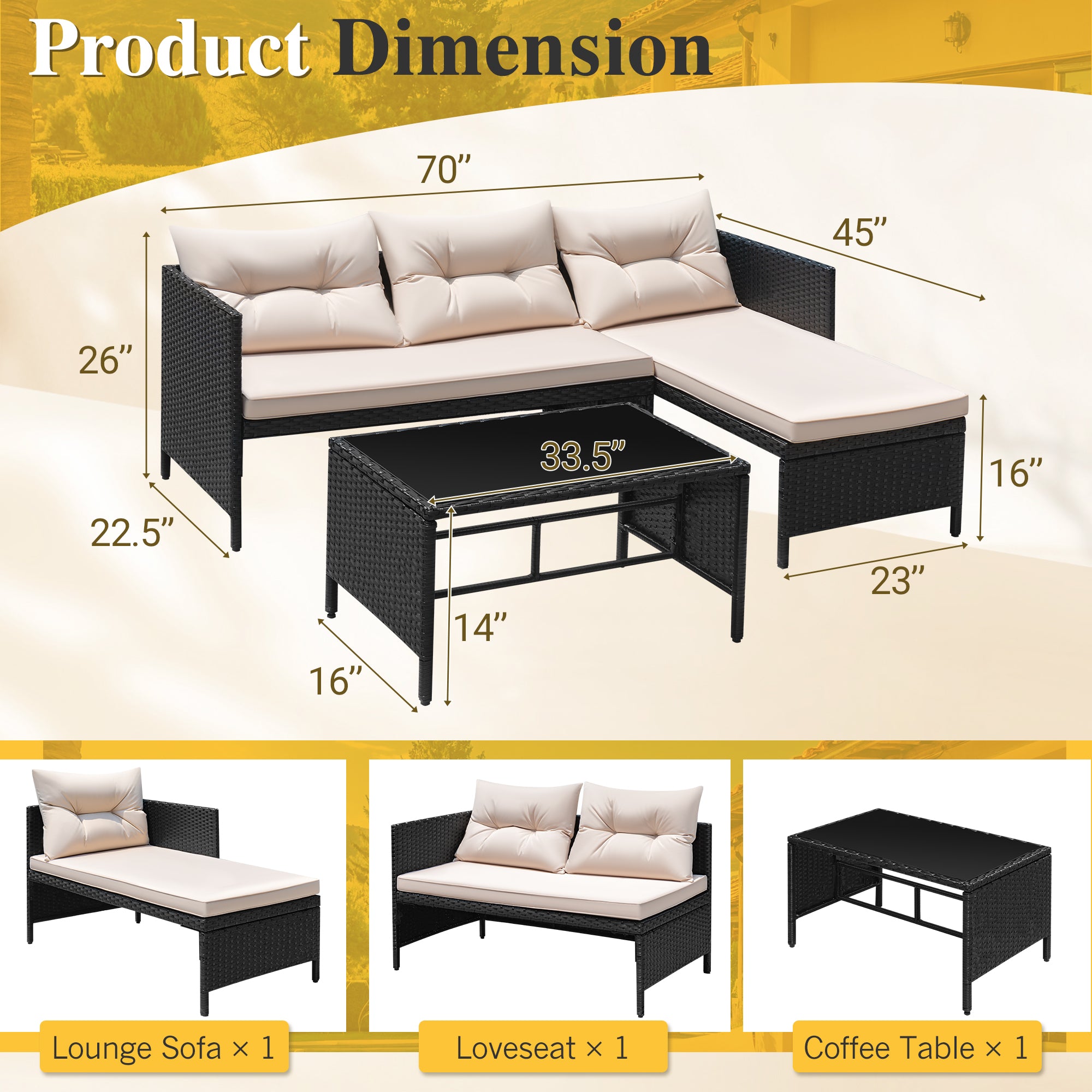 homall-patio-rattan-lounge-sofa-l-form-schwarz-beige-tisch image 4