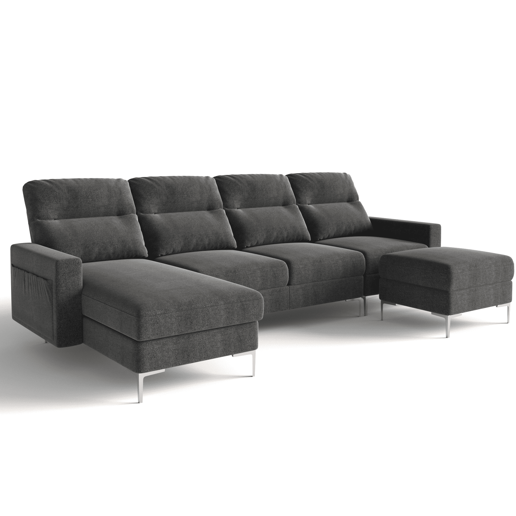 homall-u-form-sofa-ecksofa-grau-mit-hocker-leinenbezug image 7