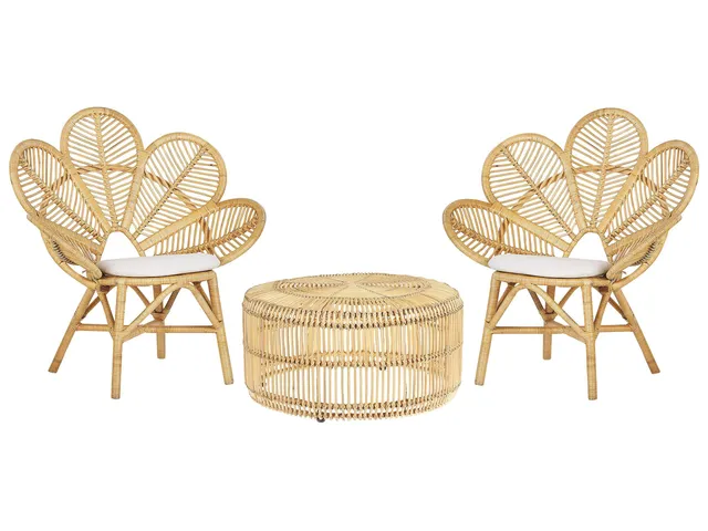 beliani-florentine-limni-balkonset-rattan-beige-2-st-hle-tisch image 1