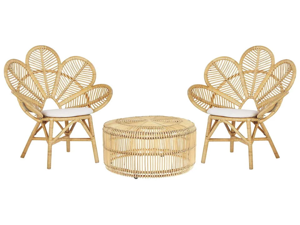 beliani-florentine-limni-balkonset-rattan-beige-2-st-hle-tisch image 1