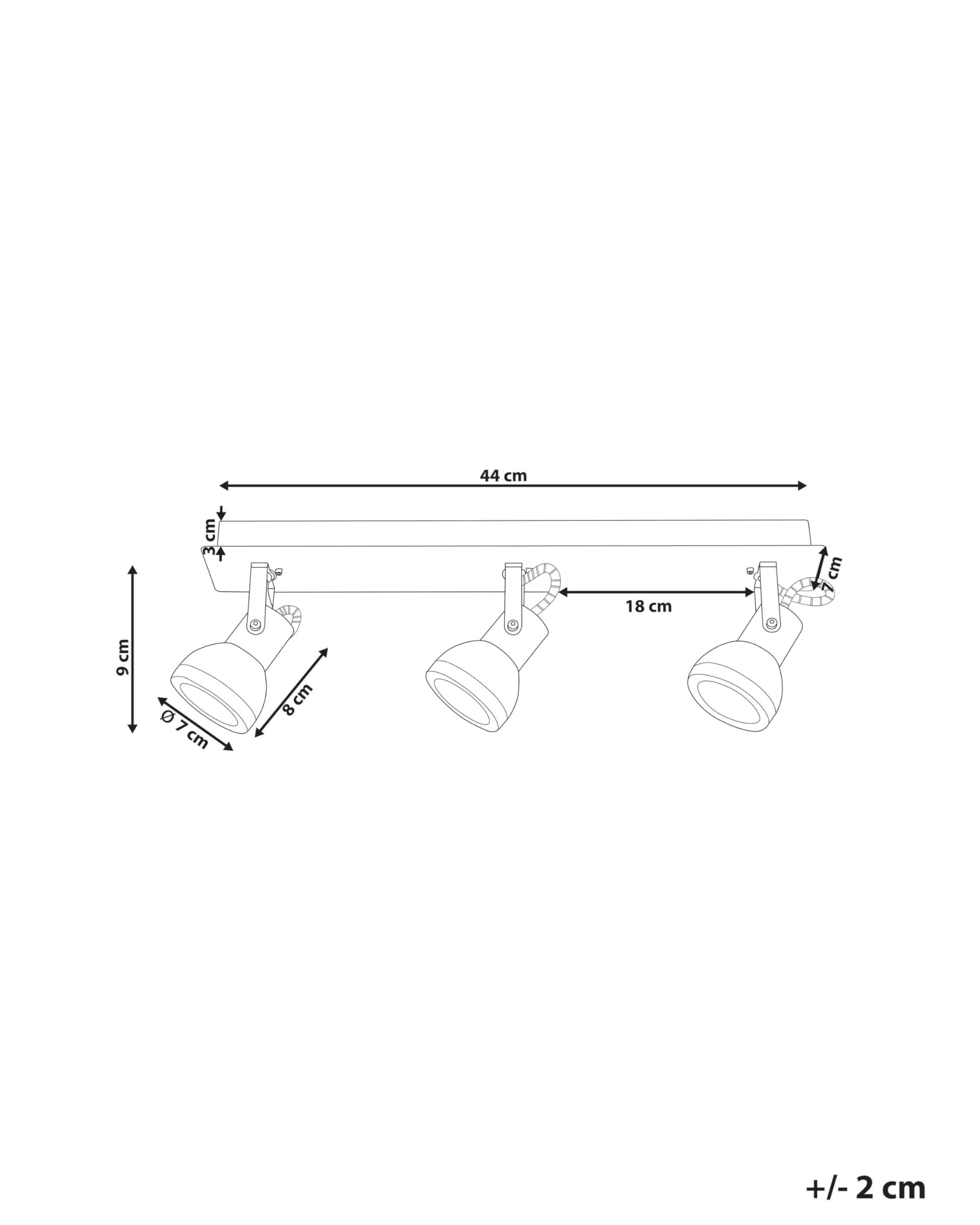 beliani-baro-deckenlampe-3-flammig-wei-schwarz-metall image 3