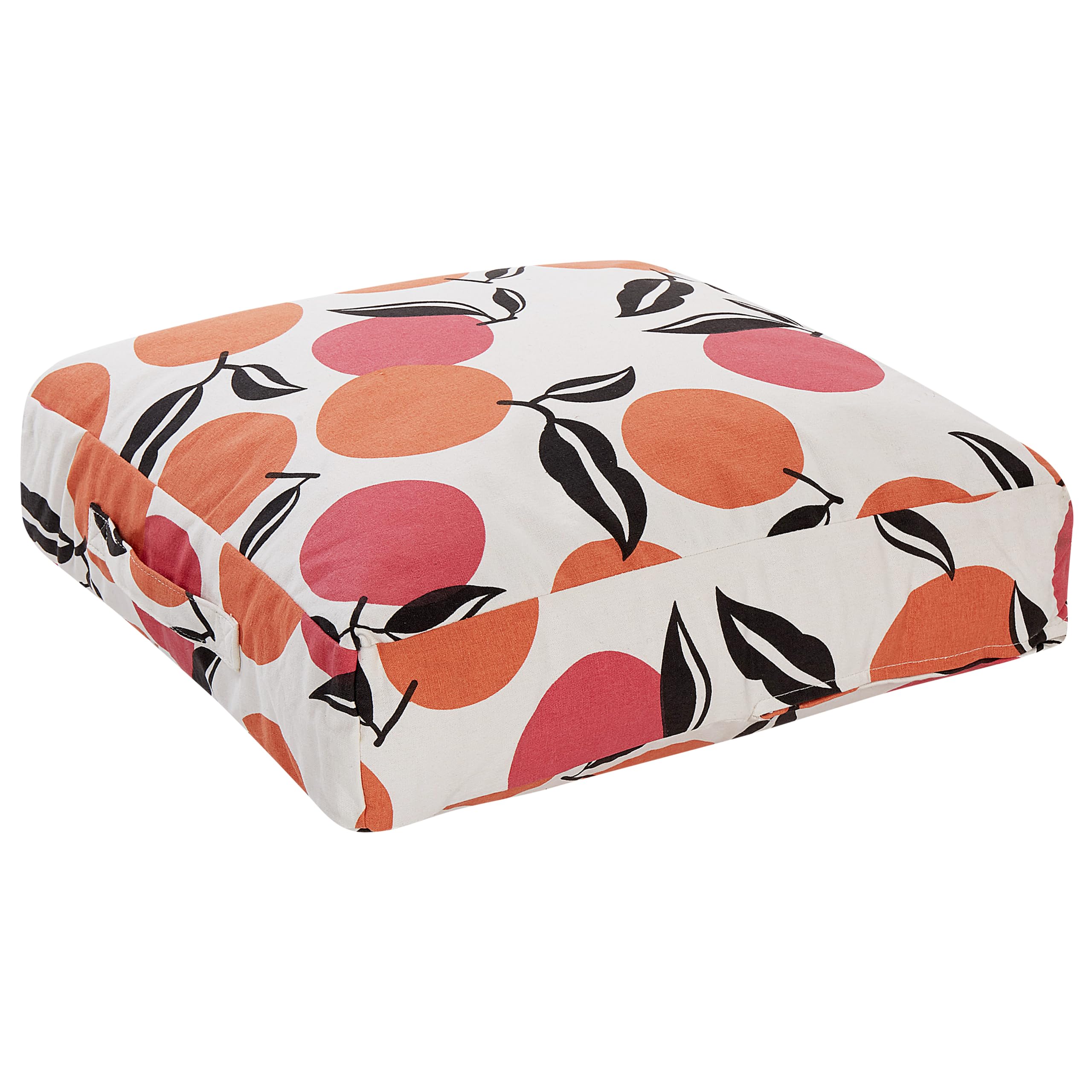 beliani-mellal-pouf-50x50cm-bunt-obst-motiv-baumwolle image 5