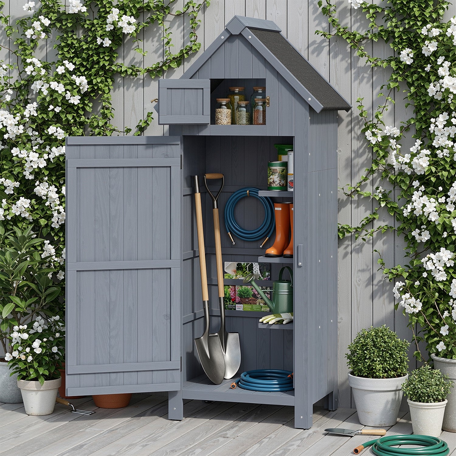 bealife-cc31-gartenschrank-ger-teschuppen-grau-78x46cm image 7