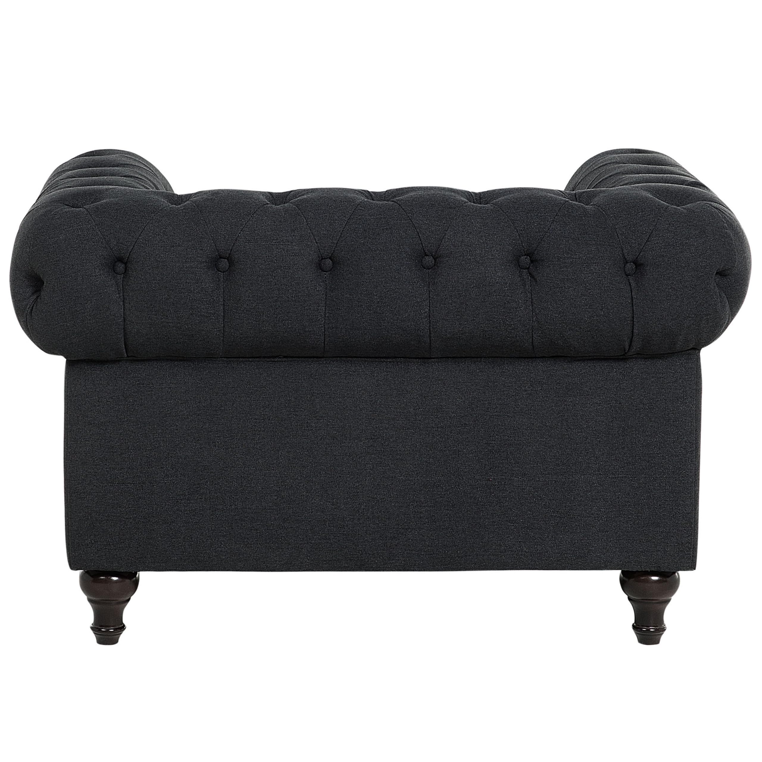 beliani-chesterfield-sessel-graphitgrau-polstersessel-stoff image 5