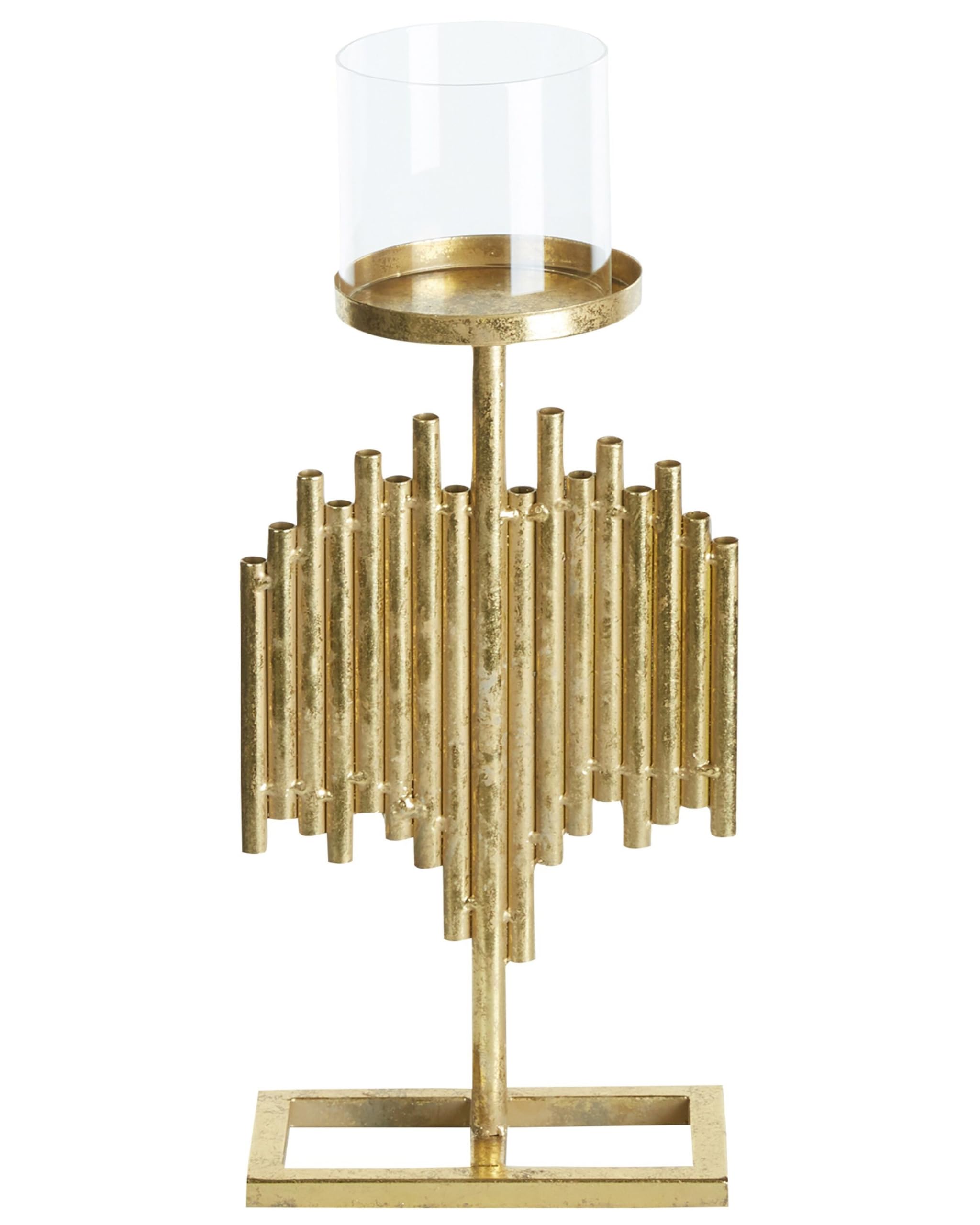 beliani-nias-kerzenst-nder-gold-47-cm-metall-glas image 1