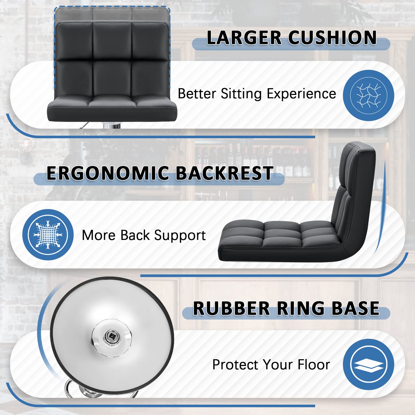 homall-bar-stool-barhocker-schwarz-2er-set-h-henverstellbar-3 image 2