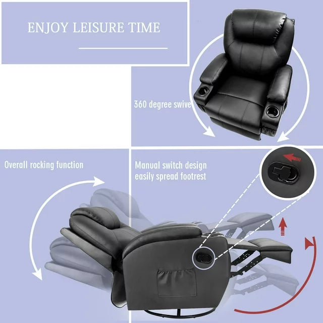 homall-recliner-chair-massagesessel-schwarz-leder-heizung image 2