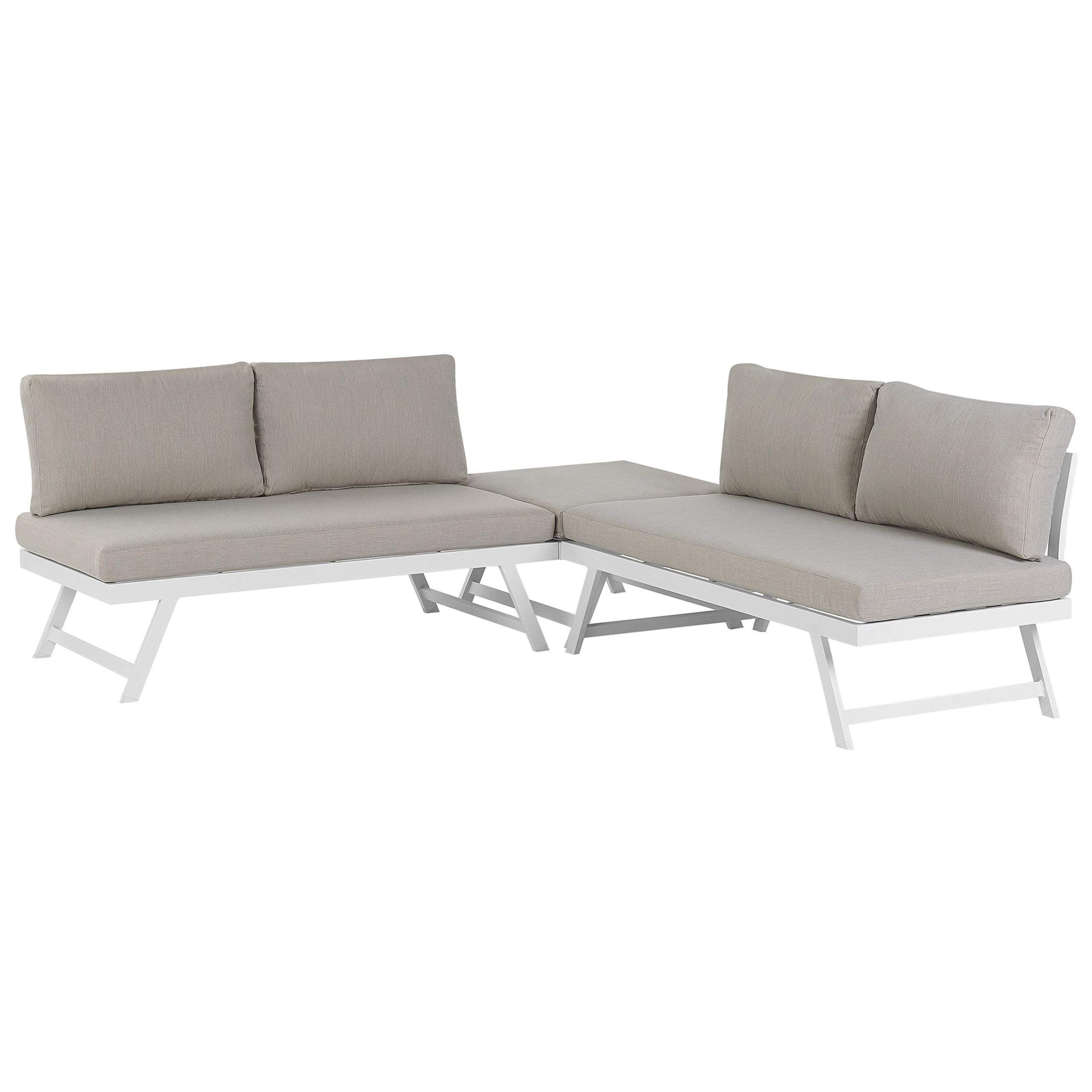 beliani-coccorino-sitzgruppe-aluminium-taupe-5-sitzer-verstellbar image 5