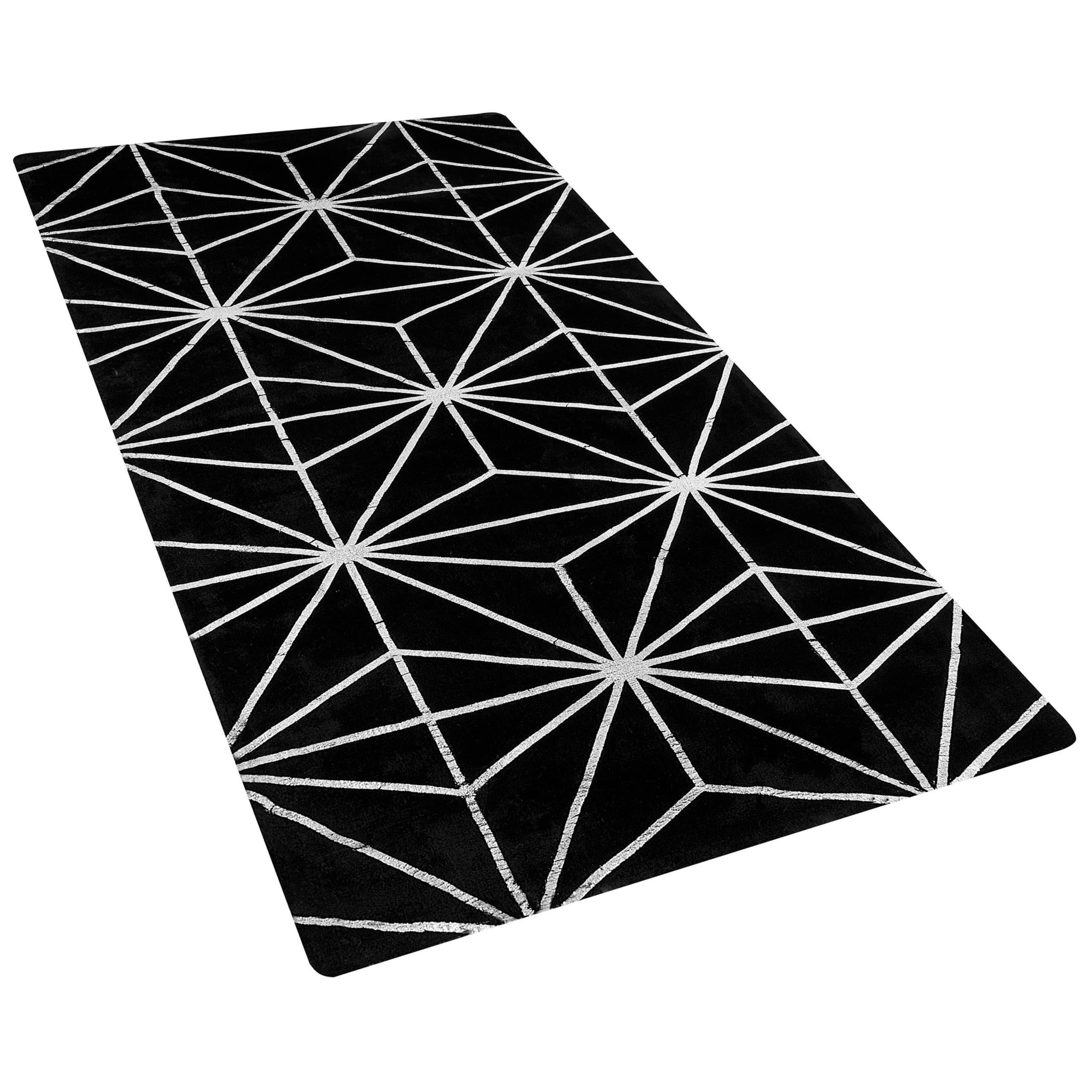 beliani-sibel-teppich-80x150-schwarz-kurzflor-geometrisch image 4