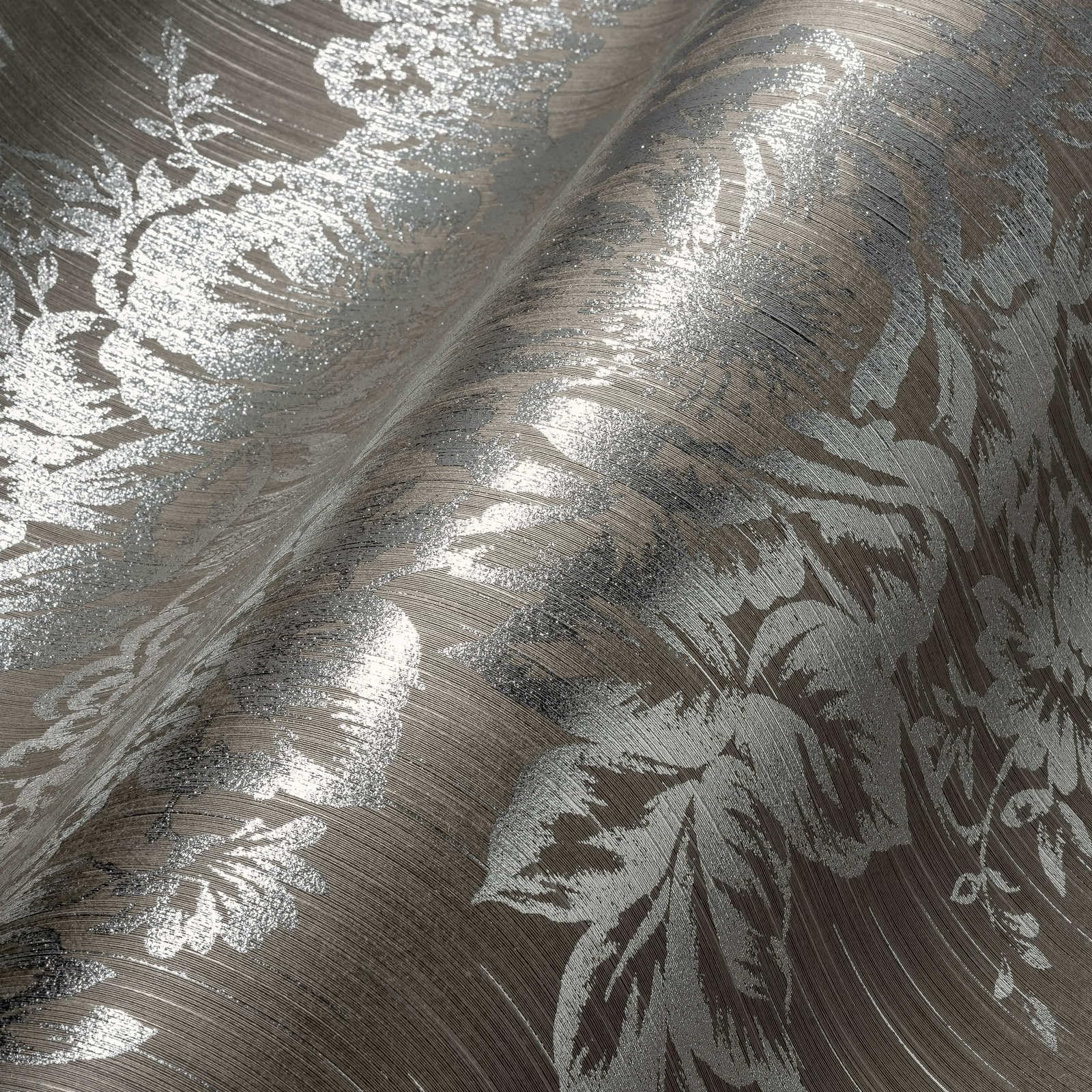 a-s-cr-ation-metallic-silk-306574-textiltapete-braun-floral image 1