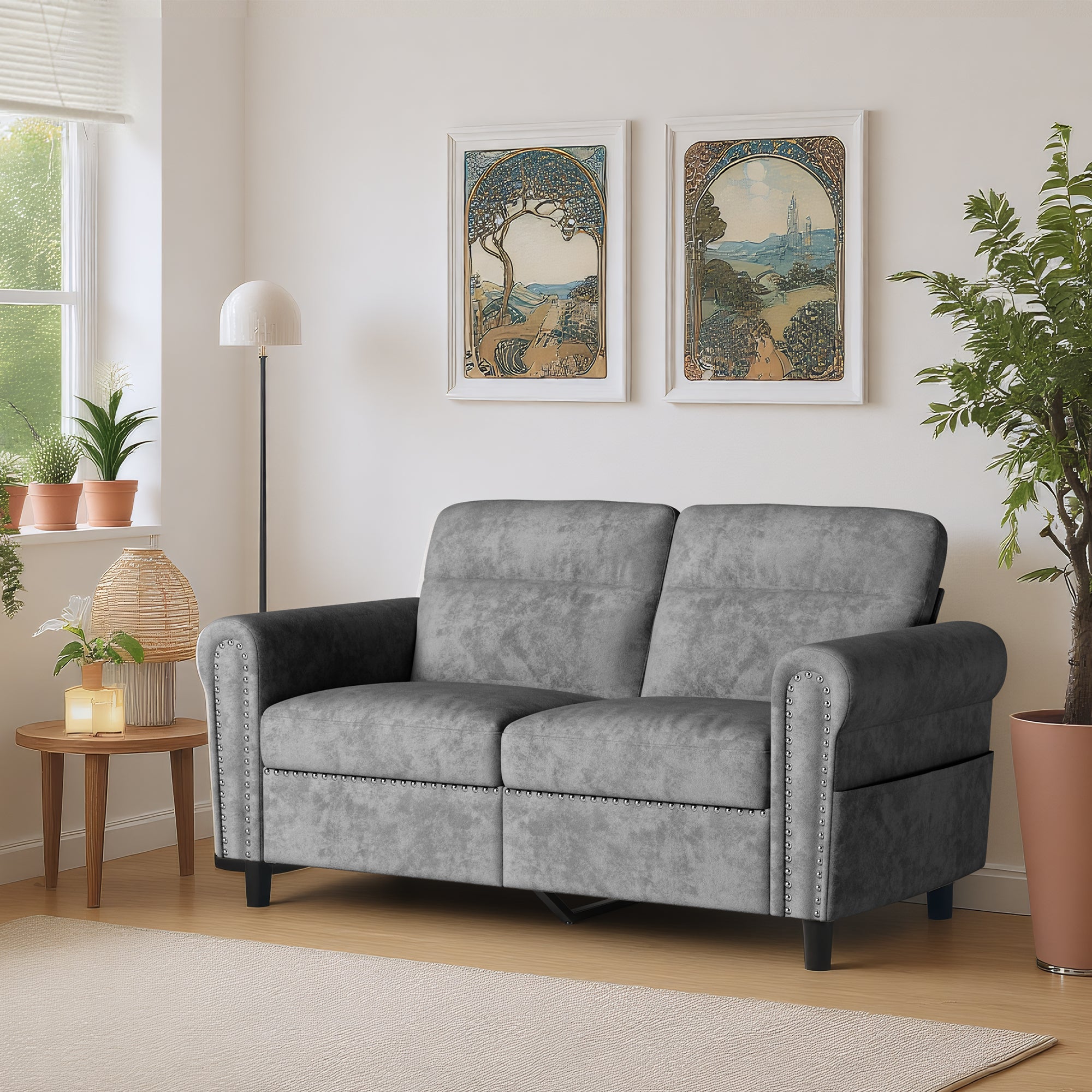 bealife-ar72-2-sitzer-sofa-dunkelgrau-mit-stauraum-seitentasche image 8