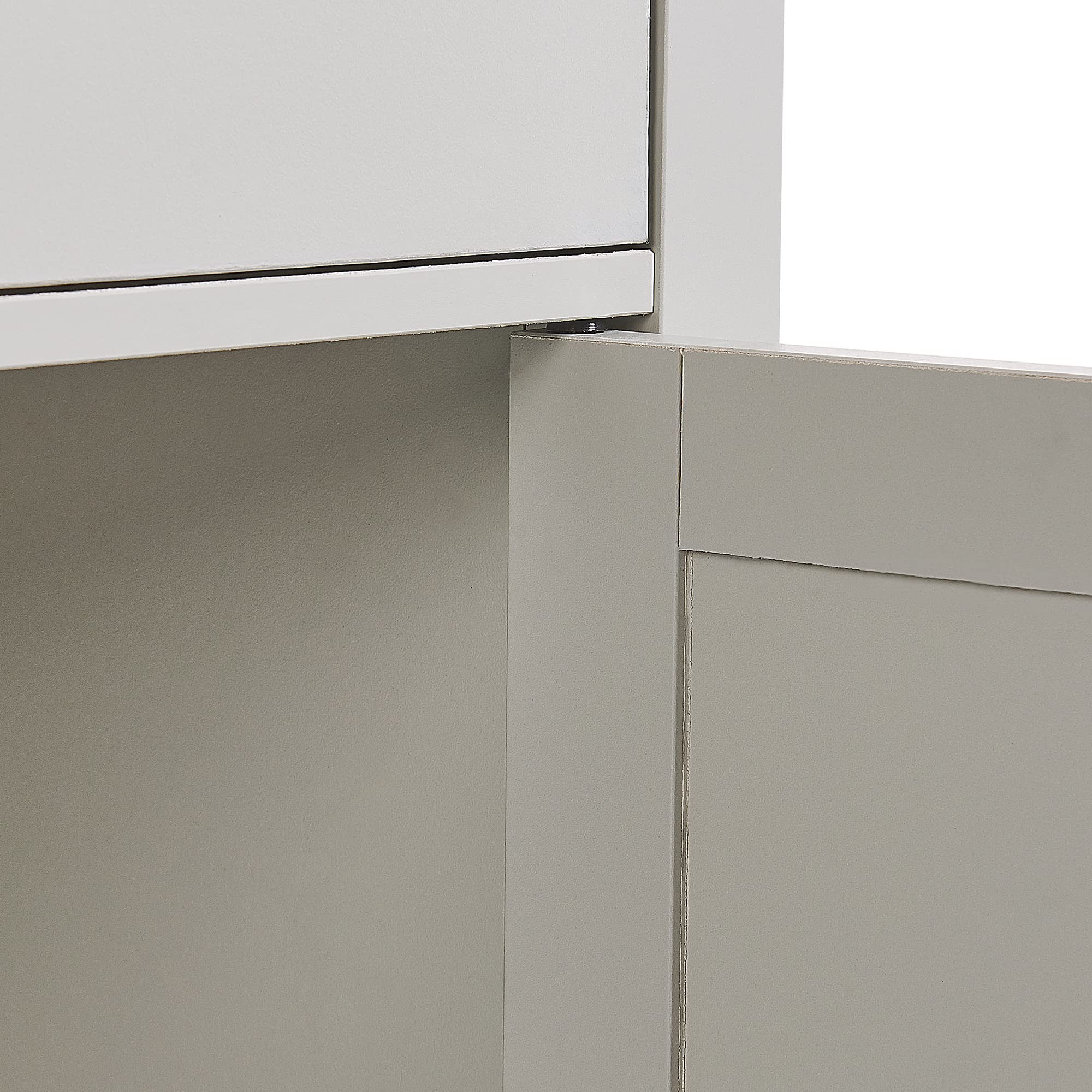 beliani-clio-sideboard-grau-kommode-2-schubladen-holz image 8