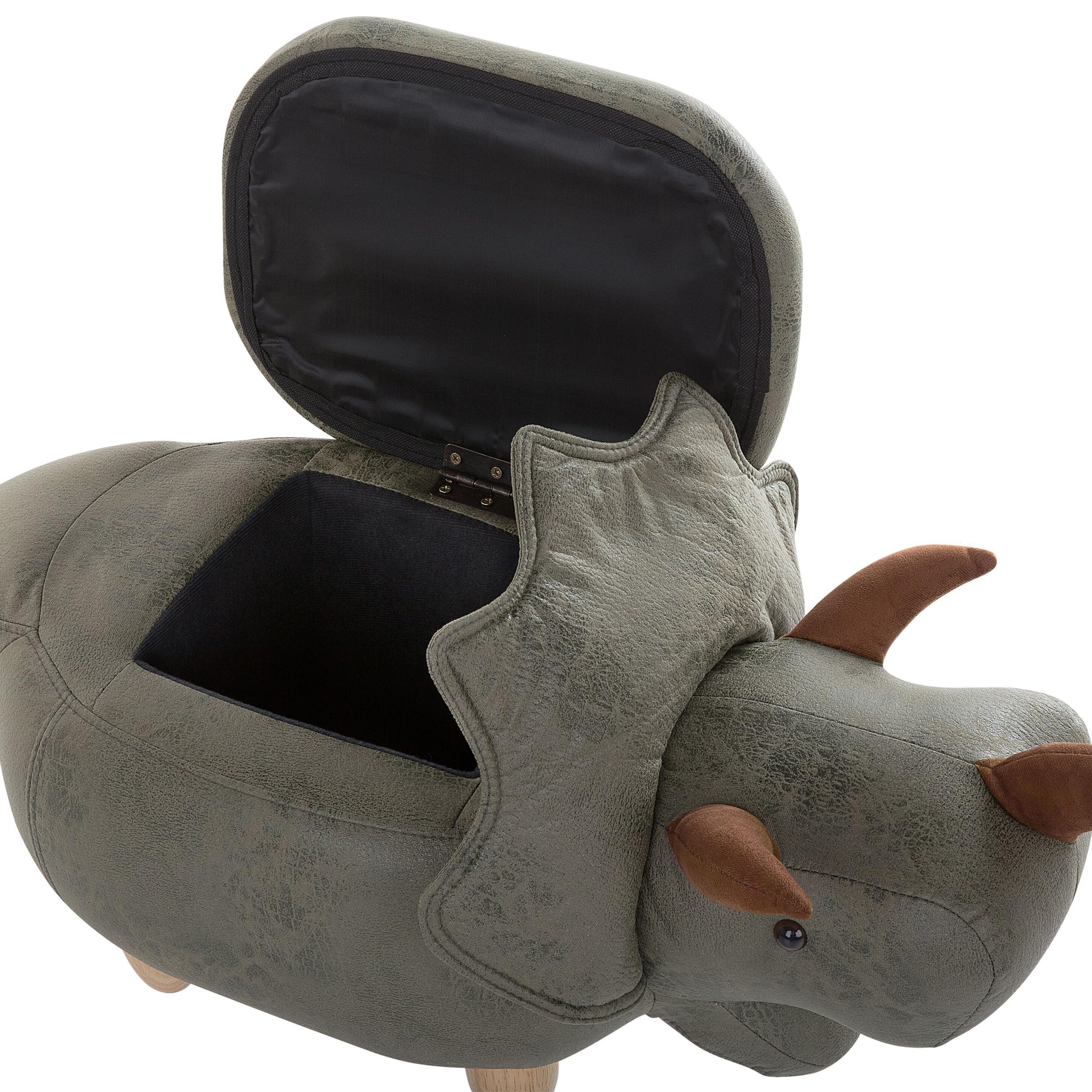 beliani-triceratops-dino-hocker-gr-n-kinder-holz image 8