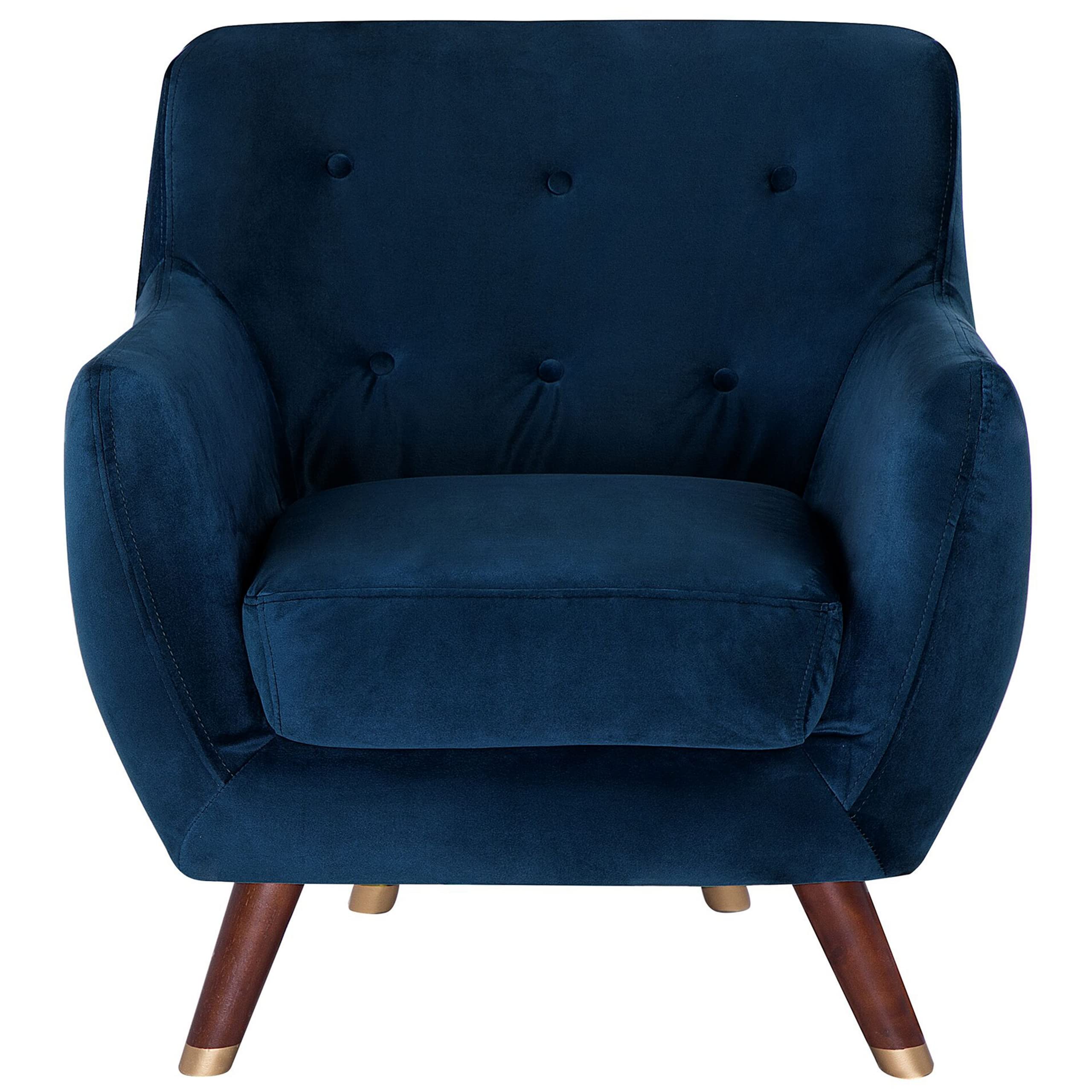 beliani-bodo-sessel-samt-marineblau-retro-goldbeine image 4